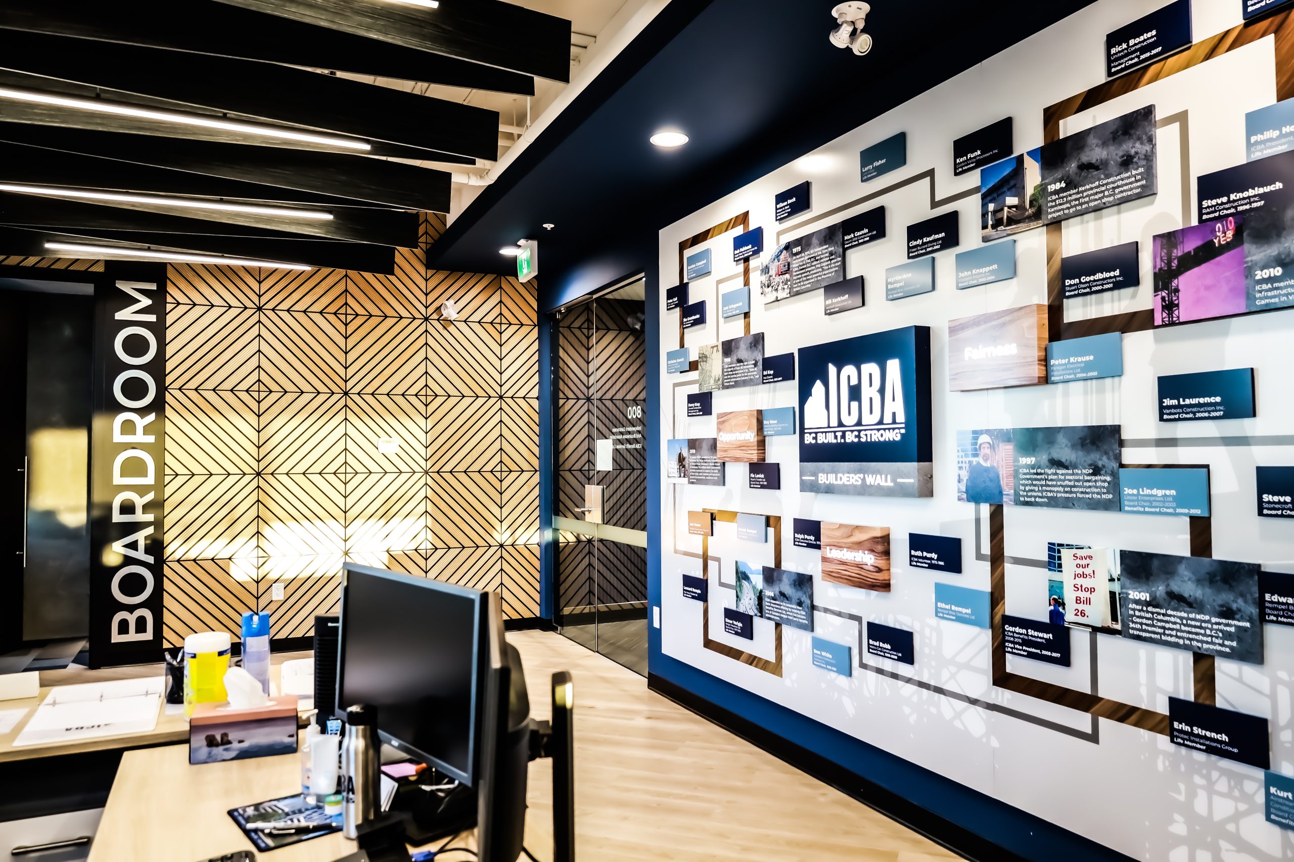 Finished office interior